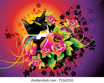 penguin color vector illustration