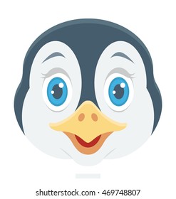 Penguin Colored Vector Icon
