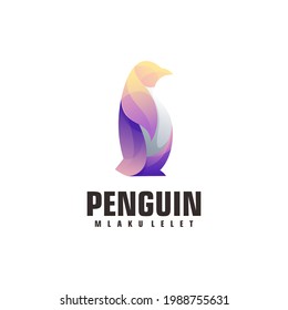 Penguin Colorful Logo Illustration Vector Design