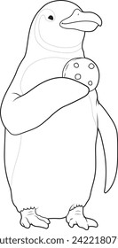 Ilustración de arte gráfico con vectores de animales de la cocina de pinguino