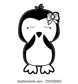 penguin crying cute animal cartoon icon image 