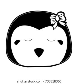 penguin crying cute animal cartoon icon image 