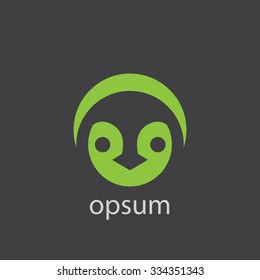 penguin cut identity template icon design element