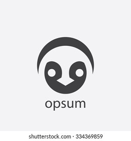 penguin cut identity template icon design element