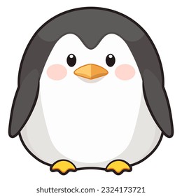 penguin cute little animal vector illustration
