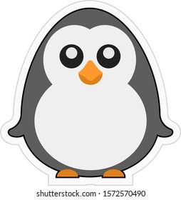 Penguin Cute Vector Graphic Sticker