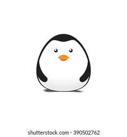 Penguin design logo with white background