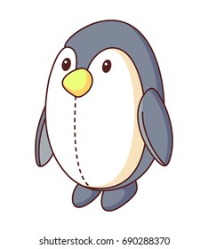 Penguin Doll Cartoon Vector Illustration