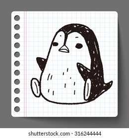 penguin doodle