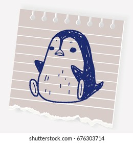 penguin doodle