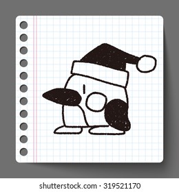 penguin doodle drawing