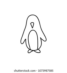 penguin doodle icon
