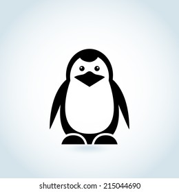 Penguin egg symbol icon or logo template