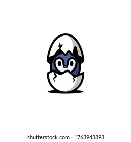 penguin in the eggs vector