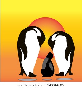 penguin  family 