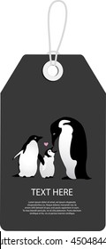 penguin family love,vector