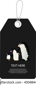 penguin family love,vector