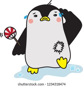 penguin feel hot.