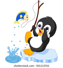 penguin fishing