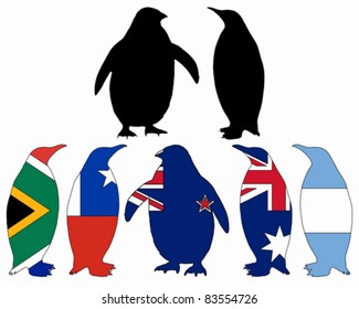 Penguin flags
