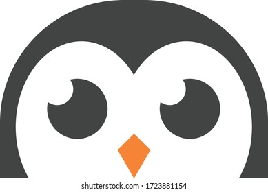 Penguin in flat style. Vector Illustration