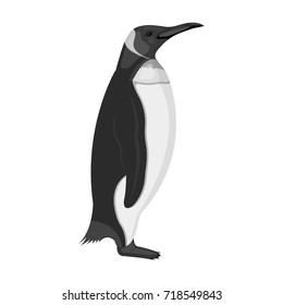 Penguin, flightless sea bird. The Imperial Penguin single icon in monochrome style vector symbol stock illustration web.