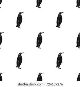 Penguin, flightless sea bird. The Imperial Penguin single icon in black style vector symbol stock illustration web.