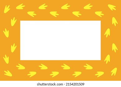 Marco vectorial de diseño de huella pingüina.