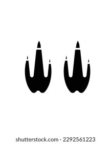 penguin footprint icon, vector best flat icon.