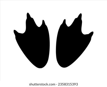 Penguin footprint silhouette vector art