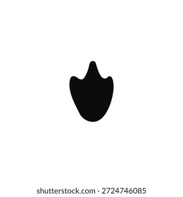 Penguin footprint silhouette vector flat illustration design.