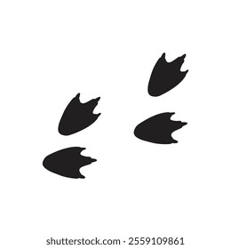 Penguin Footprints isolated vector illustration