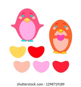penguin funny couple vector
