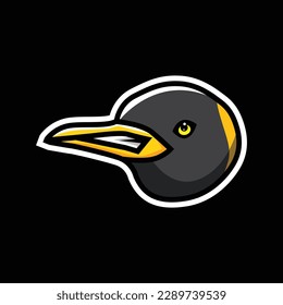 penguin gaming logo vector template, esports logo, wildlife, animals	
