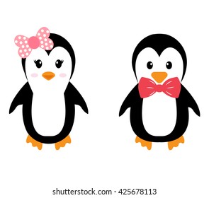 penguin girl and boy