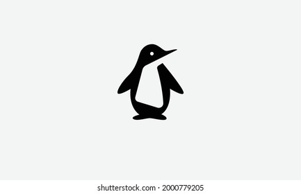 Penguin golf vector logo design