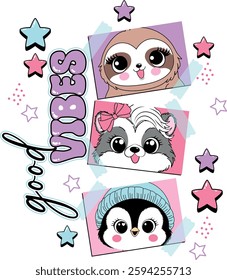 
penguin good vibes star magic slothful friends