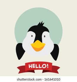 Penguin greeting card