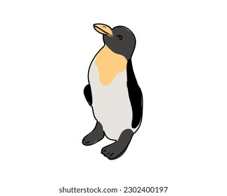 
Penguin hand drawn vector cartoon