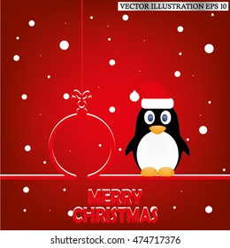 Penguin, hat, toy icon vector EPS 10