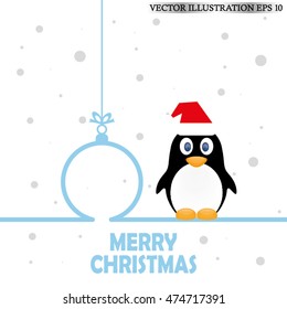 Penguin, hat, toy icon vector EPS 10
