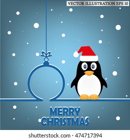 Penguin, hat, toy icon vector EPS 10