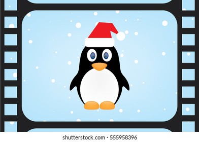 penguin, hat vector icon