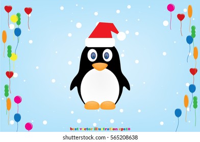 penguin, hat vector icon