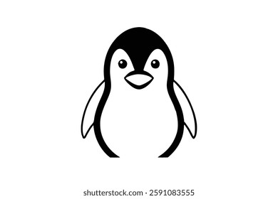 penguin head clipart vector illustration