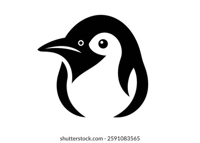 penguin head clipart vector illustration