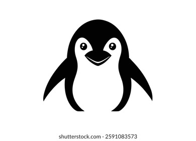 penguin head clipart vector illustration