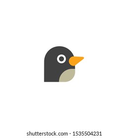 Penguin head vector,icon on a white background