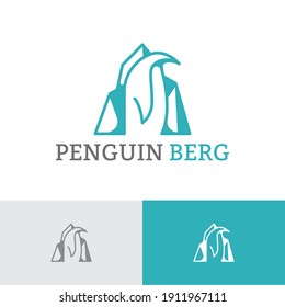 Penguin Ice Berg Polar Animal Cool Logo Template