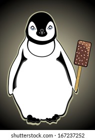 Penguin with Ice Cream